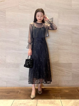 「アイテム（ドレス）」を使った、MIREIさん（レディース・165cm）の夏コーディネート