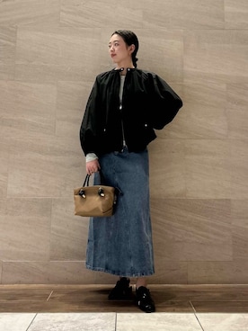 「URBAN RESEARCH ROSSO WOMEN（アーバンリサーチ　ロッソ）のアイテム（ブルゾン）」を使った、MIREIさん（レディース・165cm）の冬コーディネート