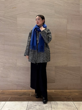「アイテム（ピーコート）」を使った、MIREIさん（レディース・165cm）の冬コーディネート