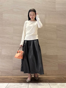 「URBAN RESEARCH ROSSO WOMEN（アーバンリサーチ　ロッソ）のアイテム（パンプス）」を使った、MIREIさん（レディース・165cm）の冬コーディネート