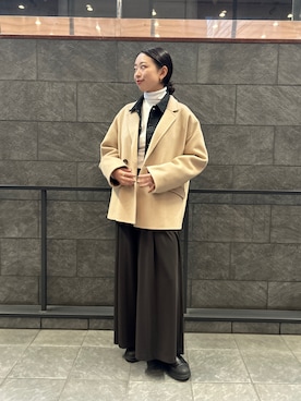 「アイテム（デニムジャケット）」を使った、MIREIさん（レディース・165cm）の秋コーディネート