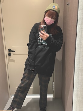 「RVCA（ルーカ）のアイテム（帽子）」を使った、Paulineさん（レディース・164cm）の秋コーディネート