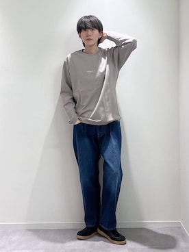 「GLOBAL WORK（グローバルワーク）のエアかるクラシックスニーカー/142642（スニーカー、ブラック系）」を使った、おませさん（メンズ・175cm）の春コーディネート