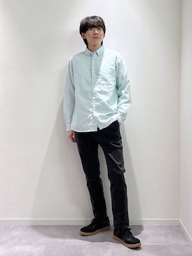 「GLOBAL WORK（グローバルワーク）のエアかるクラシックスニーカー/142642（スニーカー、ブラック系）」を使った、おませさん（メンズ・175cm）の春コーディネート