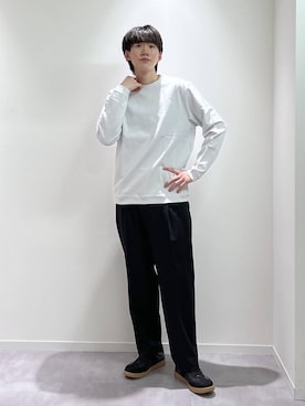 「GLOBAL WORK（グローバルワーク）のエアかるクラシックスニーカー/142642（スニーカー、ブラック系）」を使った、おませさん（メンズ・175cm）の春コーディネート