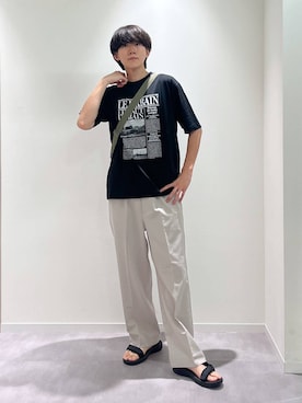 「GLOBAL WORK（グローバルワーク）の撥水ライト5ポケミニショルダー/252341（ショルダーバッグ）」を使った、おませさん（メンズ・175cm）の夏コーディネート