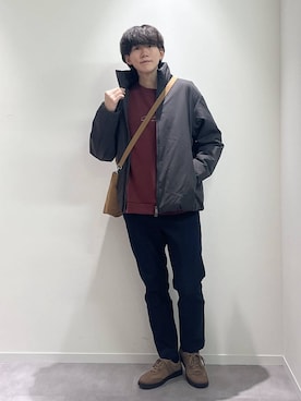 「GLOBAL WORK（グローバルワーク）のライトウォームスタンドブルゾン/451309（ブルゾン）」を使った、おませさん（メンズ・175cm）の冬コーディネート