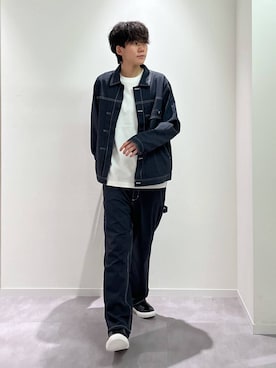 「アイテム（デニムジャケット）」を使った、おませさん（メンズ・175cm・20代）の夏コーディネート