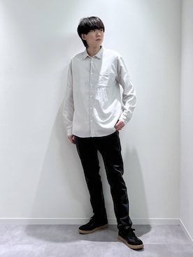 「GLOBAL WORK（グローバルワーク）のエアかるクラシックスニーカー/142642（スニーカー、ブラック系）」を使った、おませさん（メンズ・175cm）の春コーディネート