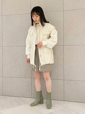 「ストレッチブーツ」｜harumi ootukaさん（レディース・155cm・20代）の冬コーディネート