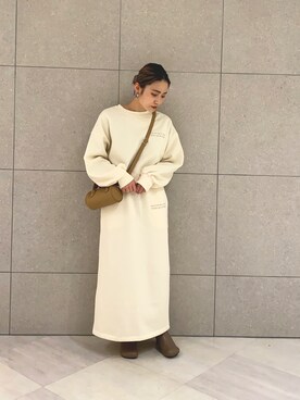 「alleybywcloset」｜「アイテム（スウェット）」を使った、harumi ootukaさん（レディース・155cm）の秋コーディネート
