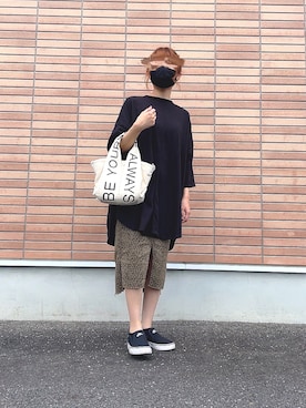 「LAKOLE（ラコレ）のアイテム（チュニック）」を使った、ちろさん（レディース・152cm）の夏コーディネート