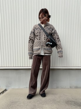 「アイテム（モカシン/デッキシューズ）」を使った、ちろさん（レディース・152cm）の冬コーディネート