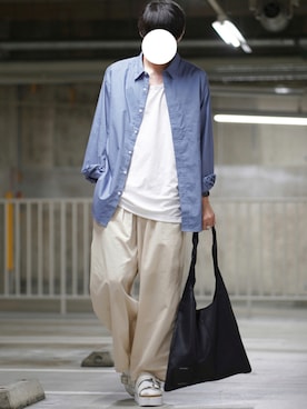 「EMMA  CLOTHES」｜「アイテム（サンダル）」を使った、なおゑさん（メンズ・180cm）の夏コーディネート