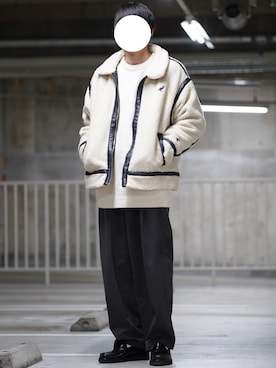 「KANGOL（カンゴール）のアイテム（ブルゾン）」を使った、なおゑさん（メンズ・180cm）の秋コーディネート