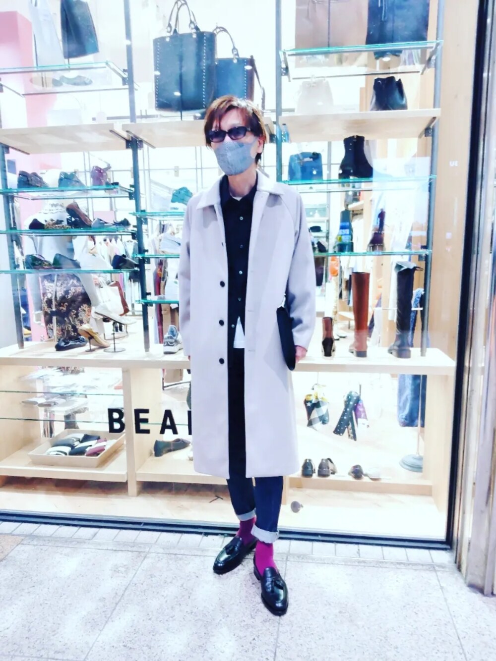 「私の推しブランド、冬コーデ、おしゃれさんと繋がりたい、大人カジュアル、オーバーサイズ、キレイめ、きれいめカジュアル、コート、ロングコート、スリット、MB、グローバルワーク(GLOBAL WORK)、ステュディオス(STUDIOUS)、APC、ユナイテッドアローズ」｜「MB×グローバルワークのアイテム（その他アウター、ベージュ系）」を使った、abataroさん（メンズ・180cm）の冬コーディネートの1枚目の写真