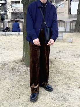「JUNRED（ジュンレッド）のアイテム（その他アウター）」を使った、かいさん（メンズ・166cm）の秋コーディネート