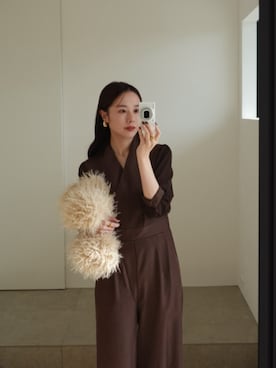 「アイテム（パンツドレス）」を使った、DRESS PLUSさん（レディース・160cm）の冬コーディネート