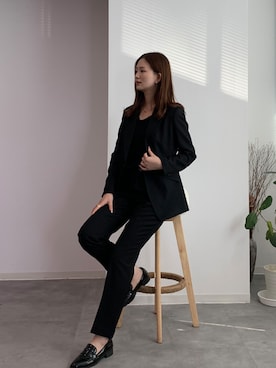 「アイテム（スーツセット）」を使った、DRESS PLUSさん（レディース・168cm）の冬コーディネート