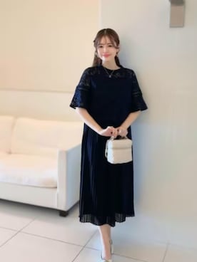 「アイテム（ドレス）」を使った、DRESS PLUSさん（レディース・165cm）の冬コーディネート