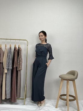 「アイテム（パンツドレス）」を使った、DRESS PLUSさん（レディース・168cm）の冬コーディネート