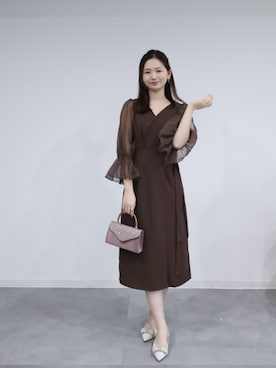 「アイテム（ドレス）」を使った、DRESS PLUSさん（レディース・168cm）の冬コーディネート