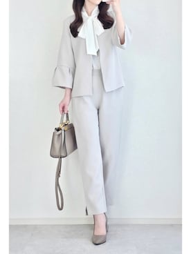 「アイテム（セットアップ）」を使った、DRESS PLUSさん（レディース・165cm）の冬コーディネート