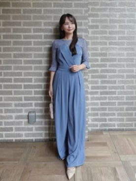 「アイテム（パンツドレス）」を使った、DRESS PLUSさん（レディース・165cm）の冬コーディネート