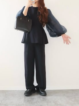 「アイテム（パンツドレス）」を使った、DRESS PLUSさん（レディース・160cm）の冬コーディネート