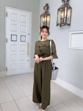 「アイテム（パンツドレス）」を使った、DRESS PLUSさん（レディース・165cm）の冬コーディネート