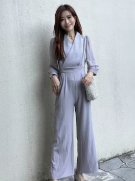 「アイテム（パンツドレス）」を使った、DRESS PLUSさん（レディース・165cm）の冬コーディネート