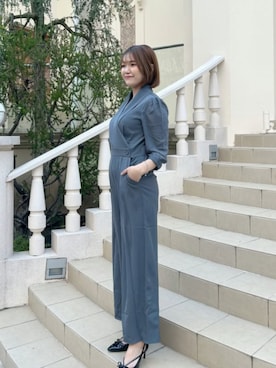 「アイテム（パンツドレス）」を使った、DRESS PLUSさん（レディース・165cm）の冬コーディネート