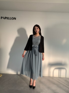「アイテム（ドレス）」を使った、DRESS PLUSさん（レディース・165cm）の冬コーディネート