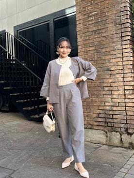 「アイテム（セットアップ）」を使った、DRESS PLUSさん（レディース・165cm）の冬コーディネート