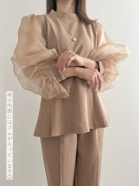 「アイテム（パンツドレス）」を使った、DRESS PLUSさん（レディース・165cm）の冬コーディネート