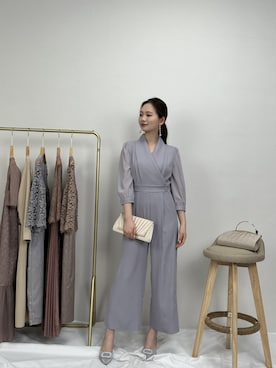 「アイテム（パンツドレス）」を使った、DRESS PLUSさん（レディース・168cm）の冬コーディネート