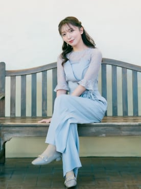 「アイテム（パンツドレス）」を使った、DRESS PLUSさん（レディース・165cm）の冬コーディネート