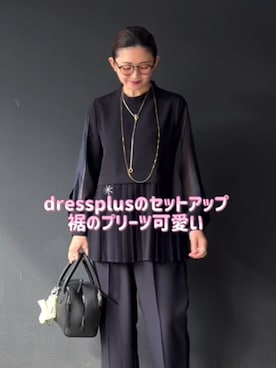 「アイテム（パンツドレス）」を使った、DRESS PLUSさん（レディース・165cm）の冬コーディネート