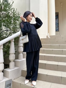 「アイテム（パンツドレス）」を使った、DRESS PLUSさん（レディース・165cm）の冬コーディネート