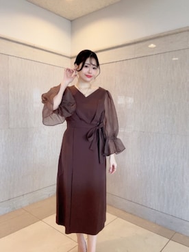 「アイテム（ドレス）」を使った、DRESS PLUSさん（レディース・165cm）の冬コーディネート