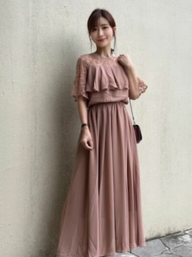 「アイテム（ドレス）」を使った、DRESS PLUSさん（レディース・165cm）の冬コーディネート