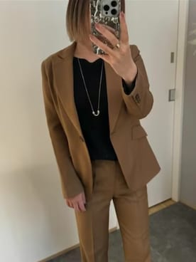 「アイテム（スーツパンツ）」を使った、DRESS PLUSさん（レディース・165cm）の冬コーディネート