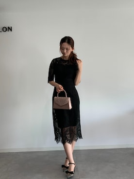 「アイテム（クラッチバッグ）」を使った、DRESS PLUSさん（レディース・168cm）の冬コーディネート