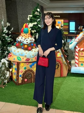 「アイテム（パンツドレス）」を使った、DRESS PLUSさん（レディース・165cm）の冬コーディネート