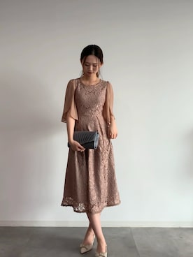 「アイテム（クラッチバッグ）」を使った、DRESS PLUSさん（レディース・168cm）の冬コーディネート