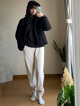 「ehka sopo（エヘカソポ）のアイテム（その他アウター）」を使った、alisassasさん（レディース・162cm）の冬コーディネート