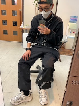 「春カラー」｜「アイテム（ナイロンジャケット）」を使った、YUHIさん（メンズ・174cm）の春コーディネート