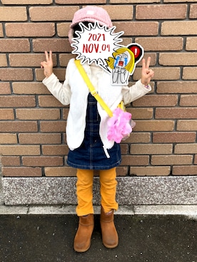 「アイテム（ベスト）」を使った、REさん（レディース・160cm）の秋コーディネート