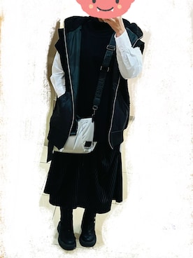 「antiqua（アンティカ）のアイテム（その他アウター）」を使った、REさん（レディース・162cm）の冬コーディネート