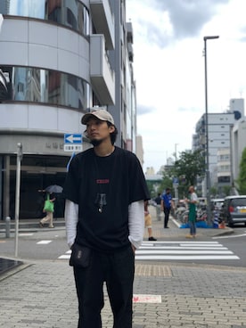 「アイテム（エコバッグ/サブバッグ、その他）」を使った、ハットリさん（メンズ・176cm）の夏コーディネート